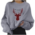 thumbnail image 2 of Chandails Courts Décontractés à Manches Longues Imprimés pour Femmes de Noël PVCS, 2 of 4