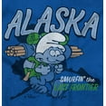thumbnail image 2 of Alaska AK Last Frontier Smurfs Hoodie Sweatshirt Women Men Brisco Brands M, 2 of 6