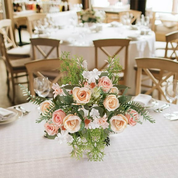 3PC Peonies Artificial Flowers, Fake Rose Silk Hydrangea Bouquet Building Set for Adults, Gift for Mother's Day, Home Table Decorations, Artificial Flowers Table Centerpieces for Wedding Party Decor