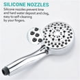 thumbnail image 6 of JERFIT 5-Spray High Pressure Handheld Shower Head with Hose, Wall Mounted, ABS & Chrome Finish, 2.5 GPM, 6 of 10