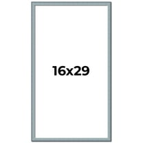 16x29 Frame Blue Scuffed Farm Board Solid Wood Picture Frame Width 0.75 Inches | Interior Depth 0.5