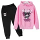 thumbnail image 3 of Conjunto de dos piezas de ropa infantil de Hello Kitty Kuromi, traje deportivo para niños y niñas de 3 a 14 años, traje informal de moda Kawaii para otoño, 3 of 5