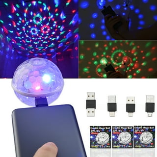 USB Mini Disco Lichteffekt Discokugel RGB LED Party Musiksteuerung