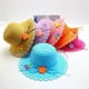 thumbnail image 3 of gorro niña Sombrero de paja ondulado para niña y bebé, sombrero de verano con cinta decorativa, para playa, de 1 a 8 años, 3 of 4