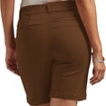 thumbnail image 7 of Women's Summer Casual Twill Solid Color Shorts with Pockets - Polyester Spandex Lounge and Outdoor Shorts, 7 of 7