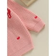 thumbnail image 6 of Baby Boy Girl Sweater Letter Heart Embroidery Crew Neck Long Sleeve Pullovers Fall Toddler Valentine's Day Clothes Jumpers Tops, 6 of 9
