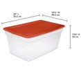 thumbnail image 4 of Sterilite 85L Orange Storage Box, 4 of 5
