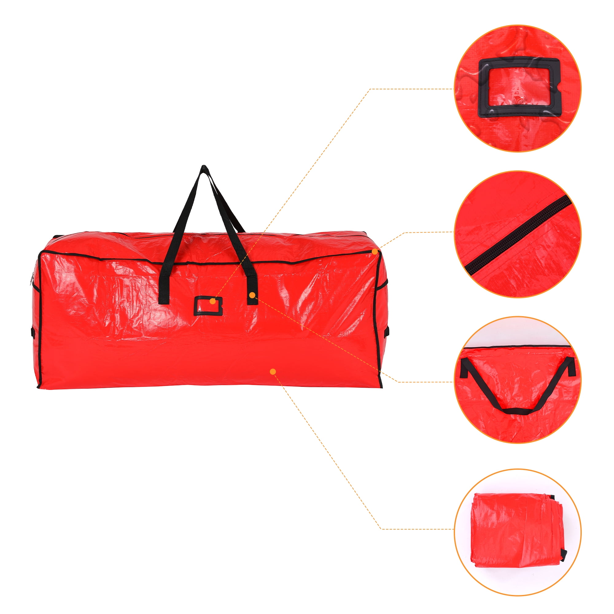 Unique Bargains Foldable Moving Storage Bags for Closet Organizers Red 48x19.5x15in