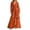 Orange, variant on ZHOGXU Fashion Womens A Line Midi Dresses Solid Color V Neck Long Sleeve Regular Fit Office Daily Wear