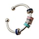 thumbnail image 2 of Anillo giratorio de esmalte de acero inoxidable 316L, anillo de dedo de ansiedad con cuentas, anillo abierto, anillo de alivio de ansiedad para mujeres y niñas, 2 of 8