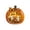 A002- Orange Kitchen Ghost Wooden Pumpkin Decor, variant on Halloween Pumpkin Decor Featuring Handcrafted Wooden Diorama with Warm Led Lights, Wooden Pumpkin Decor for Cozy Living Room and Desk Display, Festive Halloween Decor with Stand