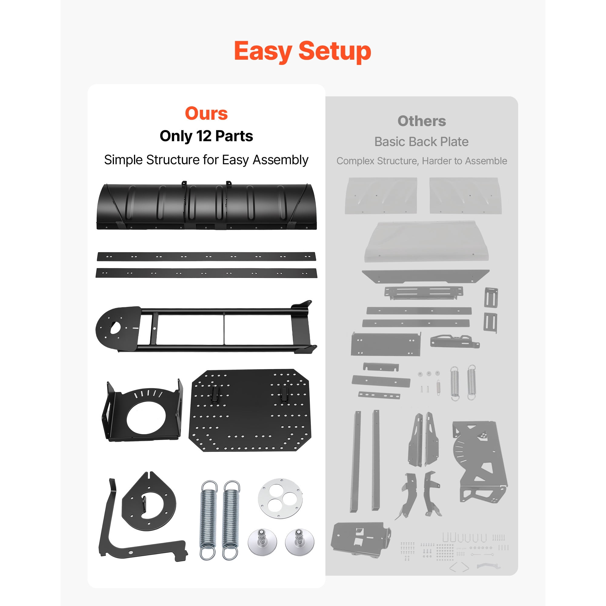 KFFKFF 60-Inch Snow Plow Kit with Universal Attachment, Adjustable Height and Angles, Quick Detach System, Durable Steel Blade for Efficient Snow Removal on ATVs and UTVs
