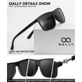 thumbnail image 3 of Lentes de Sol QALLY Polarizados para Hombre con Montura Rectangular y Protección UV400, 3 of 7