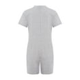 thumbnail image 4 of Haitryli Kids Girls Boys Special Needs Adaptive Clothing Short Sleeve Back Invisible Zipper Solid Color Jumpsuit Grey 6, 4 of 7
