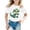 White, variant on YUEHUA Girls Graphic Tees Size 10 Girls Summer Short Sleeve T Shirt Cute Animal Print Casual Loose Fit Tee for Kids Comfortable Daily Wear Top for Spring and Summer, Size 6-7 Years