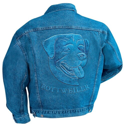 Button-Front Embossed Rottweiler Cotton 