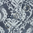 thumbnail image 6 of Chanasya Damask Pattern Luxury Blue Curtains - 108 Inch Panels with Grommets - for Living Room Windows Bedroom Kitchen Dining - Elegant Jacquard Vintage Classy Design - Room Darkening 2 Panel Set, 6 of 6