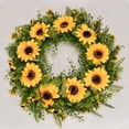 thumbnail image 2 of Artificial Red Rose Wreath with Greenery – 15.7" Front Door Wreath for Spring, Summer, Farmhouse Decor, Wedding, Valentine's Day & All Seasons, 2 of 12
