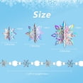 thumbnail image 2 of Decoraciones de copos de nieve JULMELON Frozen 3D para colgar, 15 unidades, 2 of 6