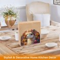 thumbnail image 5 of Dailycode 2 Pack Napkin Holder for Table Acrylic Kitchen Paper Tissue Dispenser, Alpaca in Flowers, 5 of 9