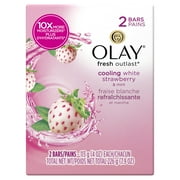 Olay Fresh Outlast Cooling White Strawberry and Mint Beauty Bar - 4oz - [3 packs of 2]