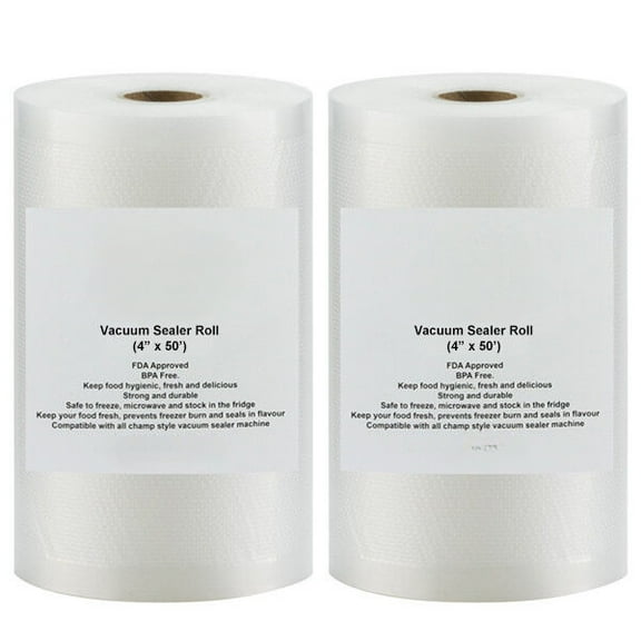 2-4"x50' Rolls 4 Mil for Vacuum Sealer Food Storage Bags!, BPA-Free Plastic