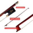 thumbnail image 4 of Violin Bow (Pernambuco Bow Stick Black Ebony Frog and Horsetail Bow Hair) for 4/4 Full Size Violin, 4 of 9