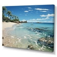 thumbnail image 2 of Designart "Sandy Paradise on the Beach I" Nautical & Beach Canvas Art Print, 2 of 5