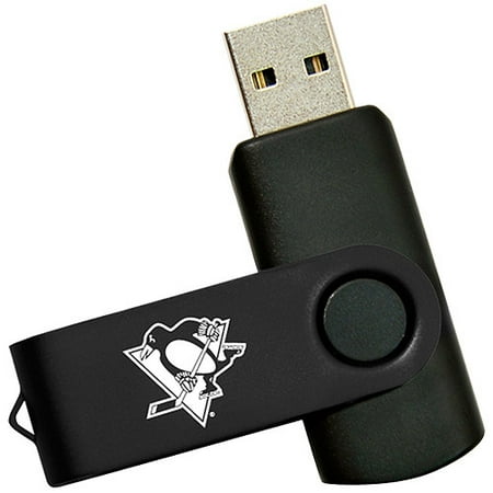 Tribeca Spirit Swivel 4GB USB Flash Drive, Pittsburgh Penguins, Black