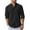 Black, variant on COOFANDY Mens Band Collar Dress Shirt Oxford Casual Shirt Untucked Button Down Shirt