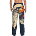 thumbnail image 3 of Picia American Bald Eagle A Mens Soft Woven Cotton Elastic Waistband Sleep Pajama Pant Lounge Sleep Pant With Pockets And Drawstring-Medium, 3 of 9