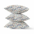thumbnail image 2 of 20" Light Blue Indigo Roses Suede Throw Pillow, 2 of 4