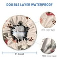 thumbnail image 3 of Shower Caps,Pug and Donut Waterproof Shower Cap for Women 4 Pieces,Double Reusable Hair Cover for Shower PEVA Elastic Stretch Hem, 3 of 7