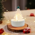 thumbnail image 4 of CuiLiyq Christmas Tree Candle Holder, Ceramic Christmas Tree Candlestick with Topper Star, Christmas Atmosphere Ornament, Gift for Home Office Decoration (Green Star), 4 of 6