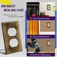 thumbnail image 2 of ENERLITES Duplex Receptacle Metal Wall Plate, Stainless Steel, Outlet Cover, Corrosion Resistant, Standard Size 1-Gang, Stainless Steel 201, 7721-AB, Antique Brass, 2 of 7
