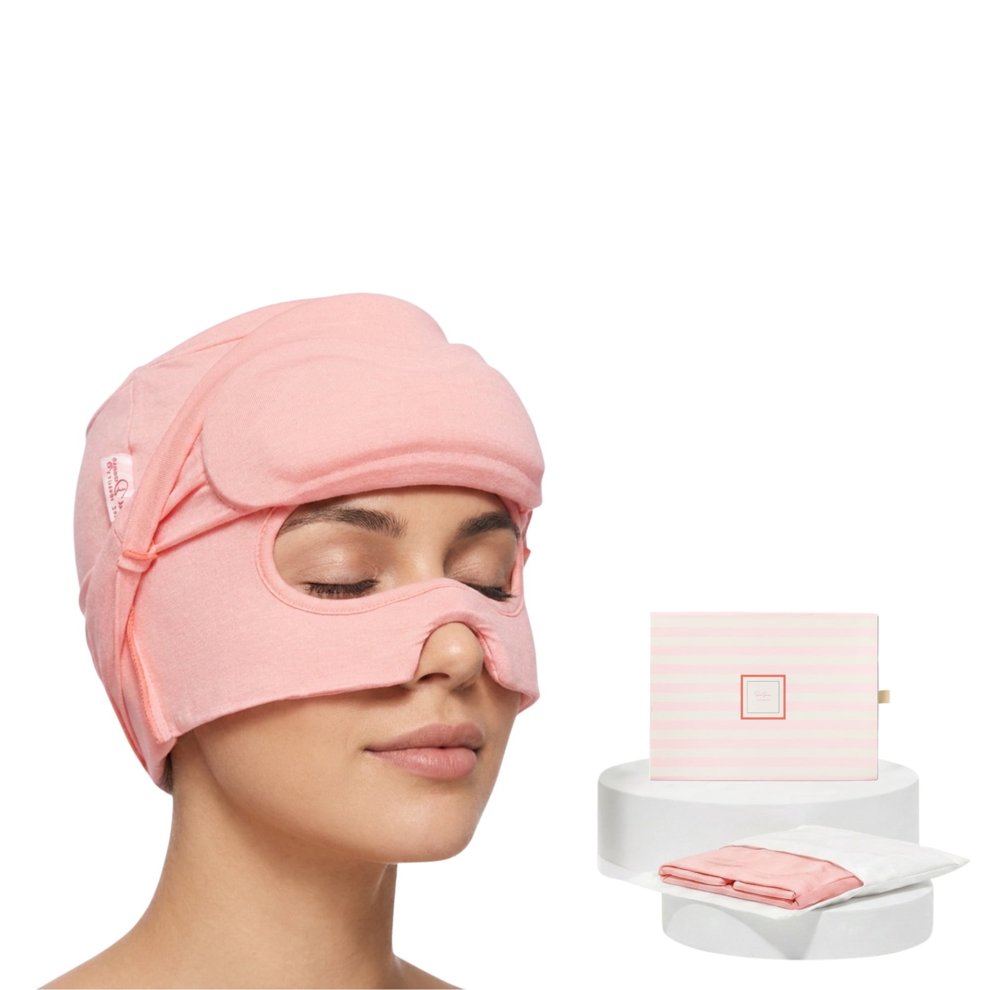 Sweet Dreams Luxe Beauty Cooling/Warming 360 Premium Gel Migraine Headache Cold Cap, Blush, One Size