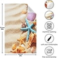 thumbnail image 2 of Sea Shells Starfishes Tea Towels Set of 6 Summer Sand Beach Kitchen Dish Cloth with Hanging Loop, 18"x28"Lint-Free Absorbent Towel for Kitchen Drying Wiping and Cleaning, 2 of 7