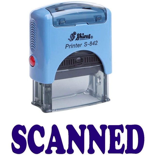 Printtoo SCANNED Self Inking Rubber Stamp Office Stationery Custom Shiny Stamps