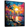 thumbnail image 2 of Designart "Pop Art Maui II" Cityscapes Floater Framed Wall Art Print, 2 of 7