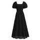 thumbnail image 1 of Vestido de verano PRETTYGARDEN 2025 con ojales y cuello cuadrado y manga abullonada, 1 of 9