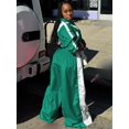 thumbnail image 4 of Conjunto de chándal Angsuttc para mujer, 2 piezas, a rayas, verde, XXL, 4 of 8