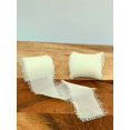 thumbnail image 2 of Ivory Chiffon Ribbon for Crafts - 1 1/2" x 5 Yards, 2 Rolls, Wedding, Reception, Bridal Shower, Embellishments, Valentine's Day, DIY, Gift Bow, Hair Bows, Christmas, 2 of 4