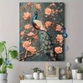 thumbnail image 4 of Qisvanset 12x16 Inch Framed Canvas Wall Art Elegant Peacock Pink Blossom Boho Floral Living Room Bedroom Wall Art, 4 of 8