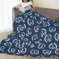 thumbnail image 6 of Salouo Navy Nautical Print Bed Blankets,Flannel Blanket Comfortable Air Conditioning Blanket Lightweight Blanket for Sofa Bed Travel & Couch -50"x40", 6 of 8