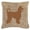 Brown, variant on Afghan Hound Burlap and Orange Indoor & Outdoor Decorative Fabric Pillow - 18 x 18 in.