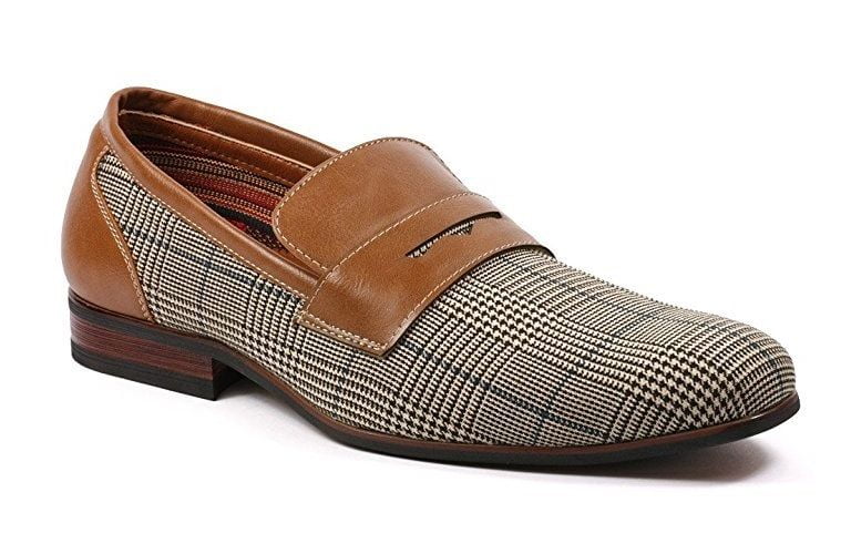men's plaid loafers