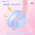 thumbnail image 2 of Kids Bluetooth Headphones, Cat Ear RGB Wireless Over-Ear Headset for Girls Boys, 2 of 8