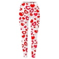 thumbnail image 4 of Yuncity Valentines Leggings For Women Cute Holidays Love Heart Print Funny Graphic High Waist Tights Yoga Pants For Workout Running Athletic Women's Leggings S-Xxl Red, 4 of 4