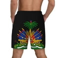 thumbnail image 2 of Mens Haiti Coat Of Arms 2 in 1 Quick Dry Swim Trunks with Compression Liner Beach Shorts, 2 of 6