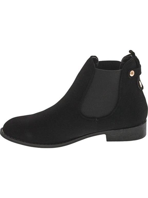LA-5 Pull-On Low Heel Slip-On Chelsea Ankle Booties